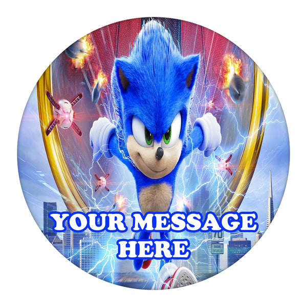 Sonic The Hedgehog Edible Image Cake Topper Personalized Frosting Icin ...