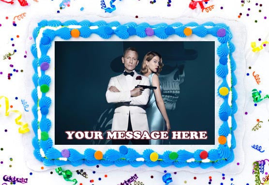 James Bond Edible Image Cake Topper Personalized Birthday Sheet Decoration Custom Party Frosting Transfer Fondant