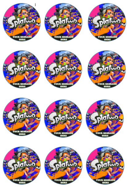 Splatoon Edible Cupcake Toppers (12 Images) Cake Image Icing Sugar Sheet Edible Cake Images