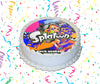 Splatoon Edible Image Cake Topper Personalized Birthday Sheet Custom Frosting Round Circle