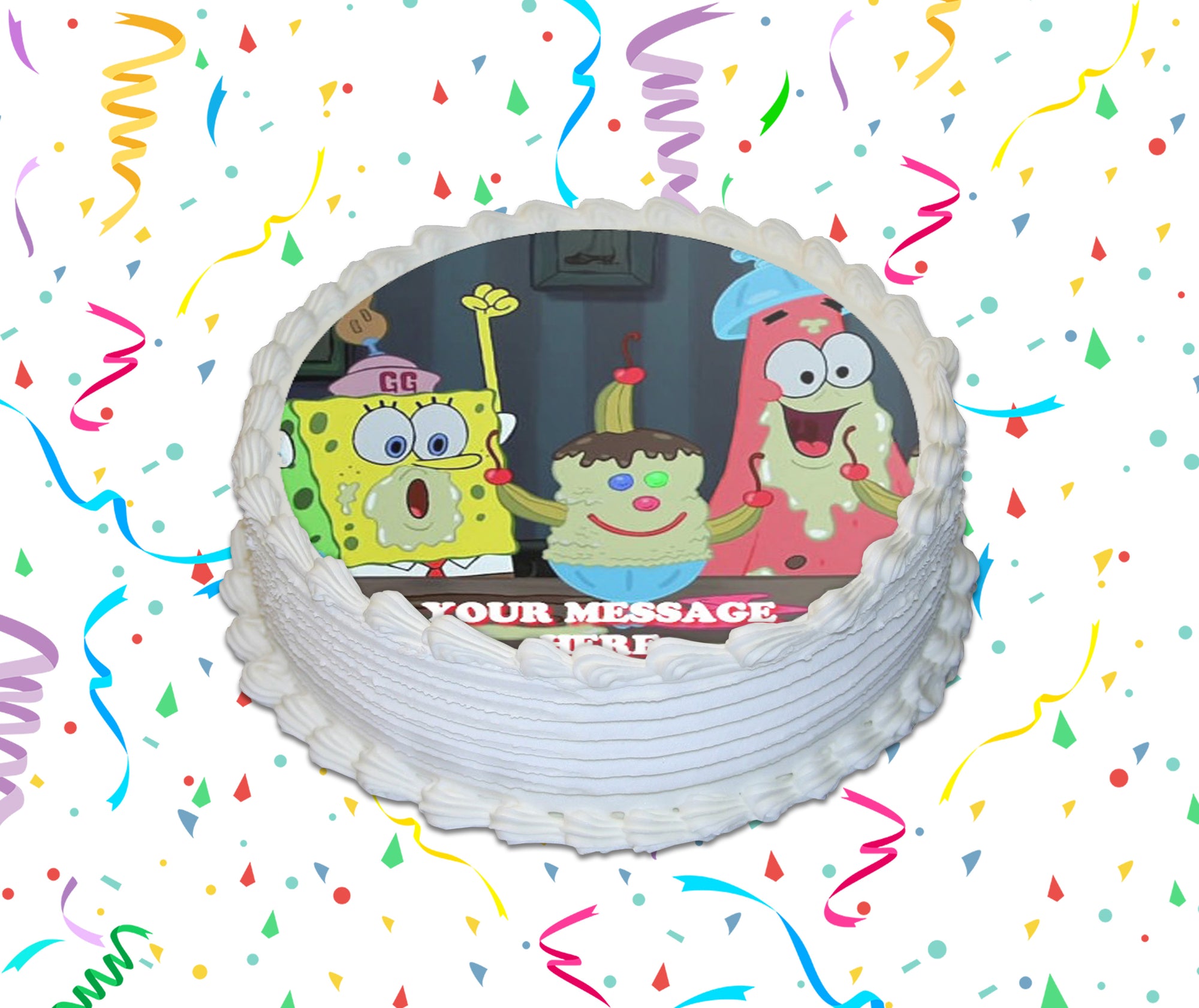 Spongebob In Rounded Form Spongebob Round Cake