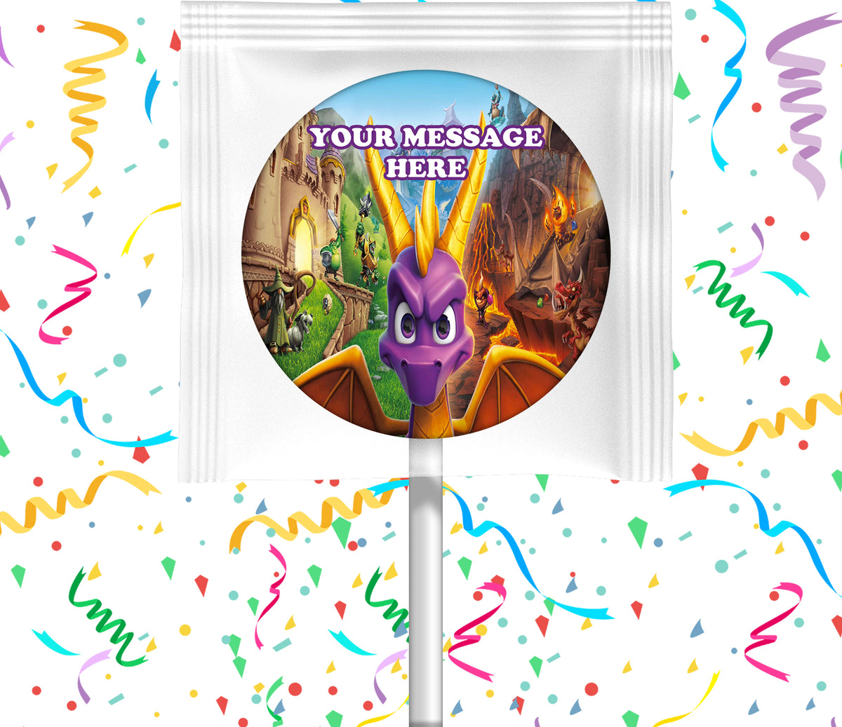 Spyro Lollipops Party Favors Personalized Suckers 12 Pcs