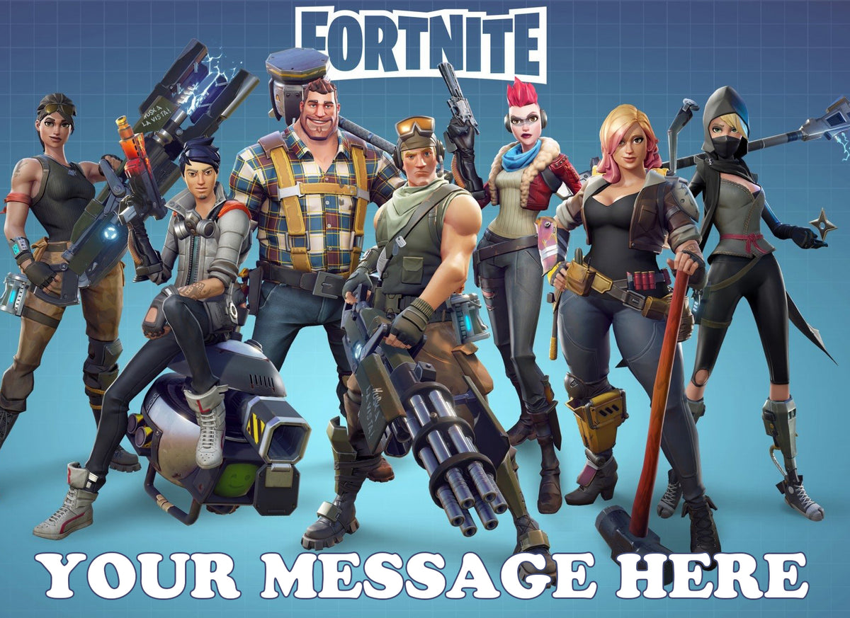 Fortnite Edible Image Cake Topper Personalized Birthday Sheet Decoration Custom Party Frosting Transfer Fondant