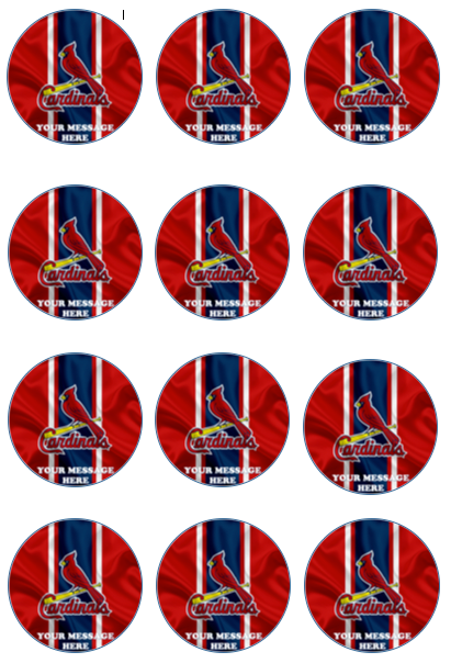 St. Louis Cardinals Edible Cupcake Toppers (12 Images) Cake Image Icing Sugar Sheet Edible Cake Images