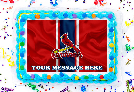 St. Louis Cardinals Edible Image Cake Topper Personalized Birthday Sheet Decoration Custom Party Frosting Transfer Fondant