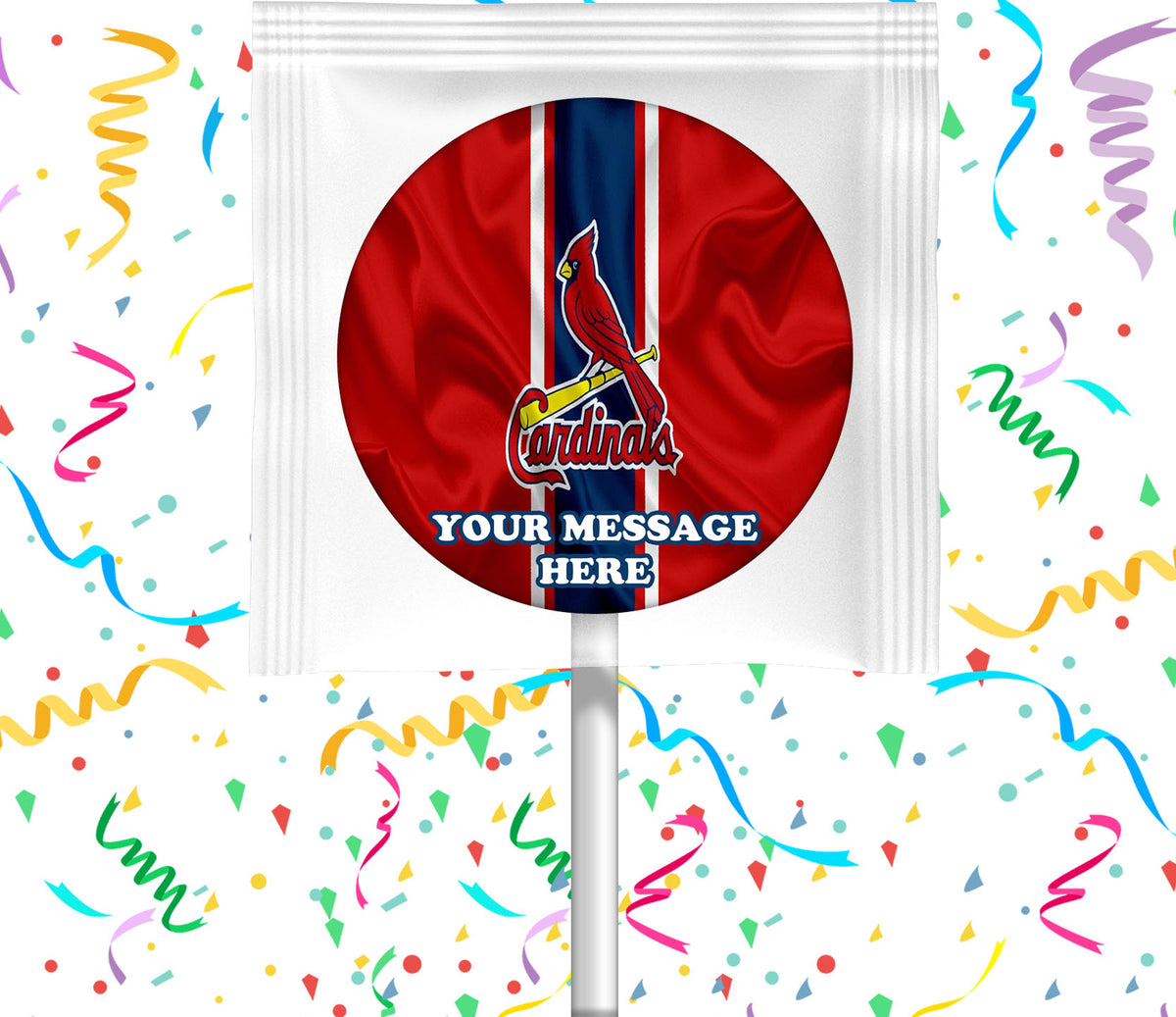 St Louis Cardinals Lollipops Party Favors Personalized Suckers 12 Pcs