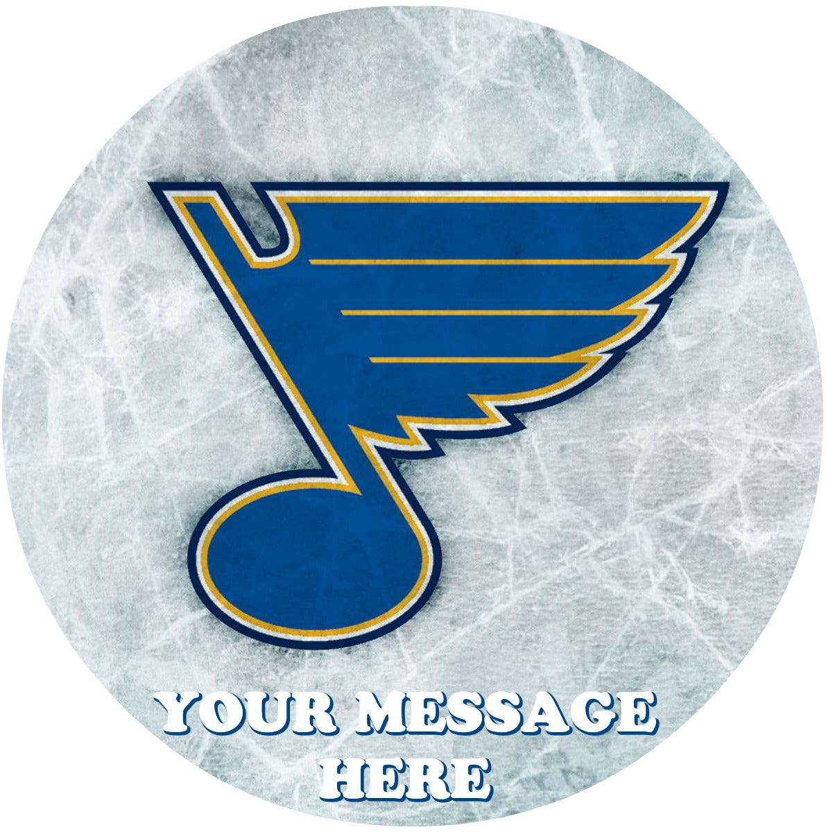 St. Louis Blues Edible Image Cake Topper Personalized Birthday Sheet Custom Frosting Round Circle