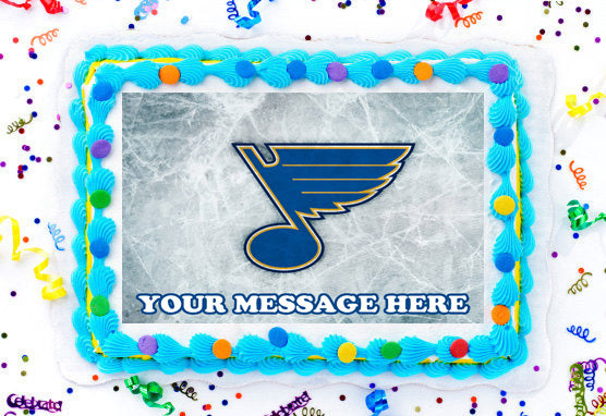 St. Louis Blues Edible Image Cake Topper Personalized Birthday Sheet Decoration Custom Party Frosting Transfer Fondant