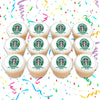 Starbucks Edible Cupcake Toppers (12 Images) Cake Image Icing Sugar Sheet Edible Cake Images