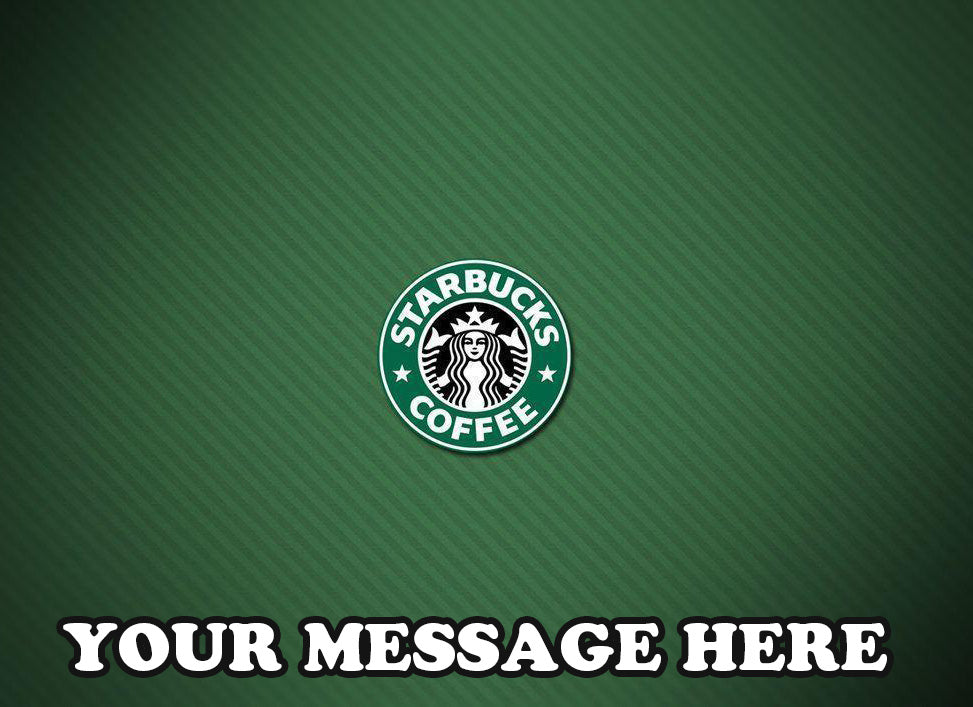 Starbucks Edible Image Cake Topper Personalized Birthday Sheet Decoration Custom Party Frosting Transfer Fondant