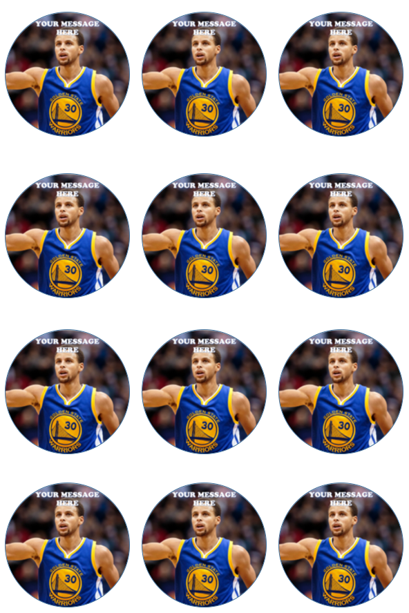 Stephen Curry Edible Cupcake Toppers (12 Images) Cake Image Icing Sugar Sheet Edible Cake Images