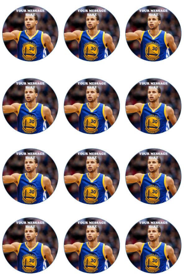 Stephen Curry Edible Image Cake Topper Personalized Birthday Sheet