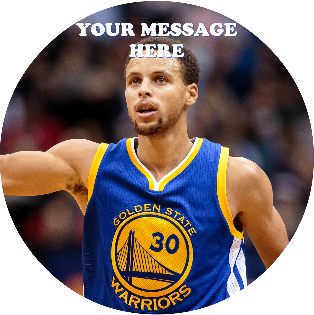 Stephen Curry Edible Image Cake Topper Personalized Birthday Sheet Custom Frosting Round Circle