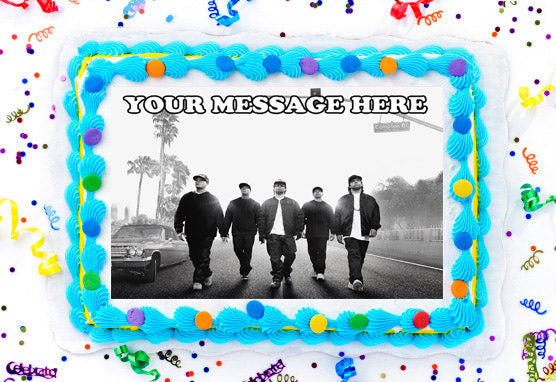 Straight Outta Compton Edible Image Cake Topper Personalized Birthday Sheet Decoration Custom Party Frosting Transfer Fondant