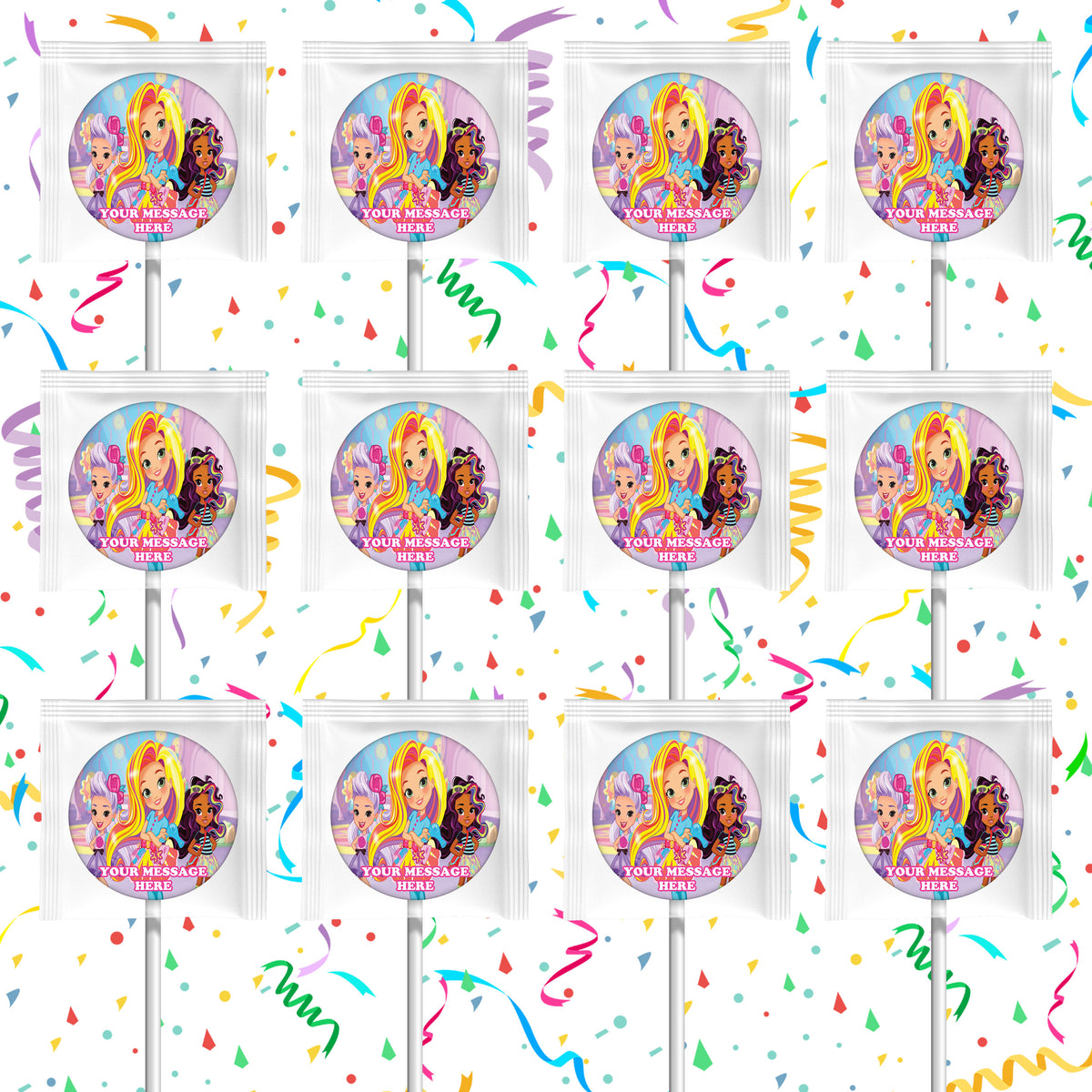 Sunny Day Lollipops Party Favors Personalized Suckers 12 Pcs