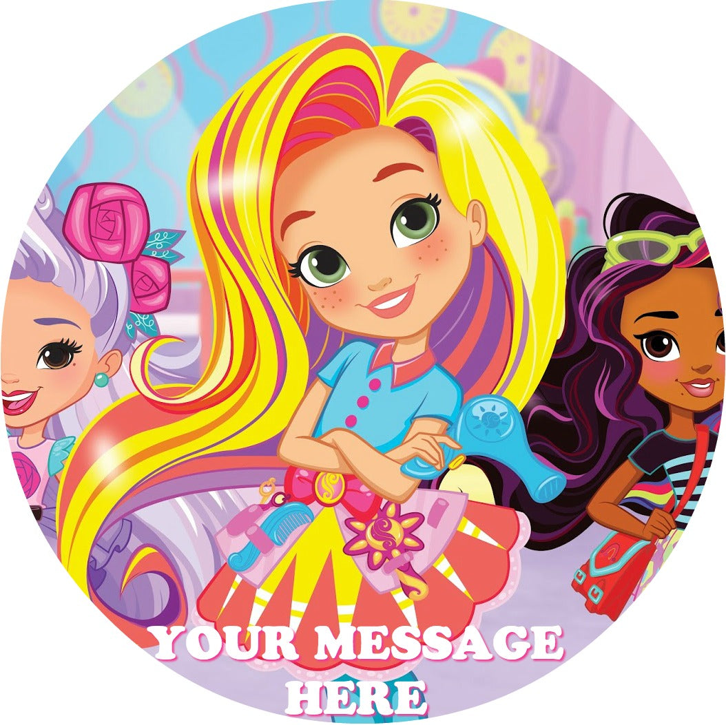 Sunny Day Edible Image Cake Topper Personalized Birthday Sheet Custom Frosting Round Circle