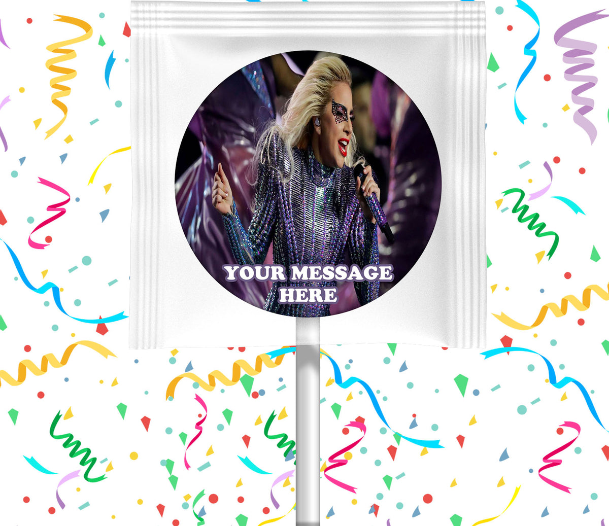 Lady Gaga Lollipops Party Favors Personalized Suckers 12 Pcs