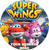 Super Wings Edible Image Cake Topper Personalized Birthday Sheet Custom Frosting Round Circle