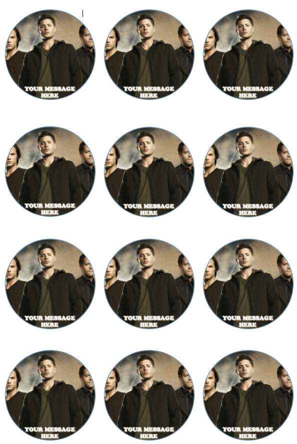 Supernatural Edible Cupcake Toppers (12 Images) Cake Image Icing Sugar Sheet Edible Cake Images