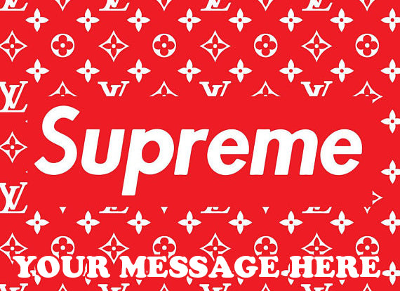 Supreme Edible Image Cake Topper Personalized Birthday Sheet Decoration Custom Party Frosting Transfer Fondant