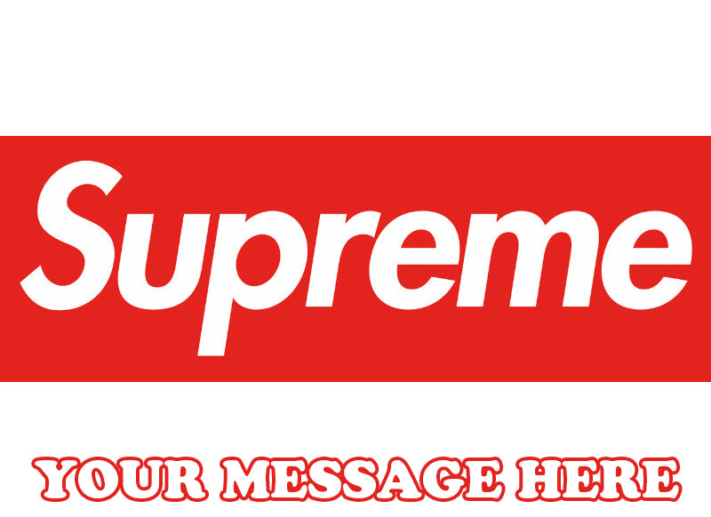 Supreme Edible Image Cake Topper Personalized Birthday Sheet Decoration Custom Party Frosting Transfer Fondant