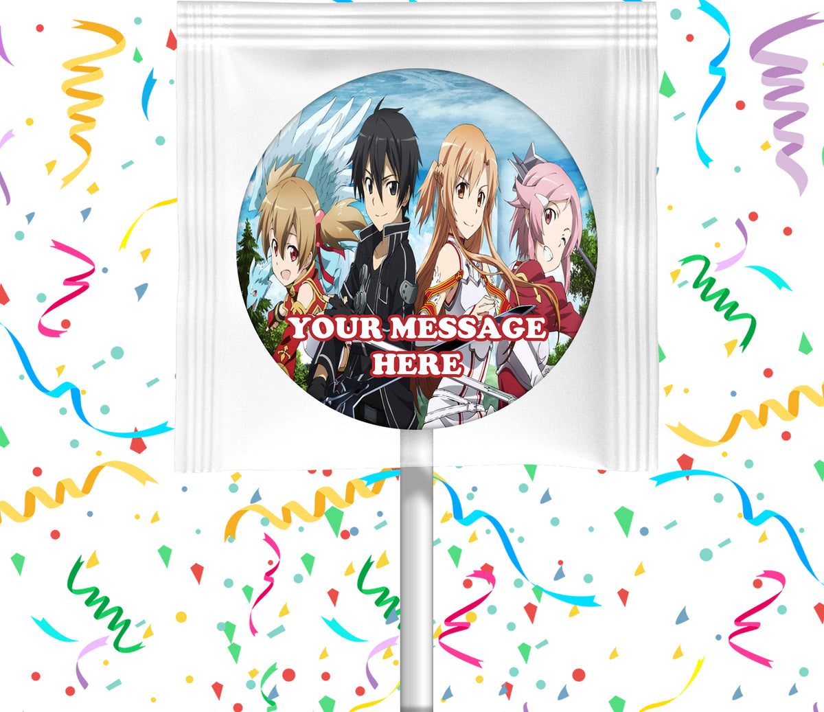 Sword Art Online Lollipops Party Favors Personalized Suckers 12 Pcs