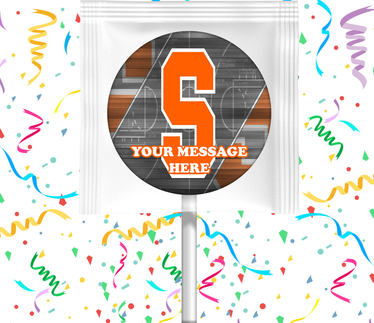 Syracuse Orange Lollipops Party Favors Personalized Suckers 12 Pcs