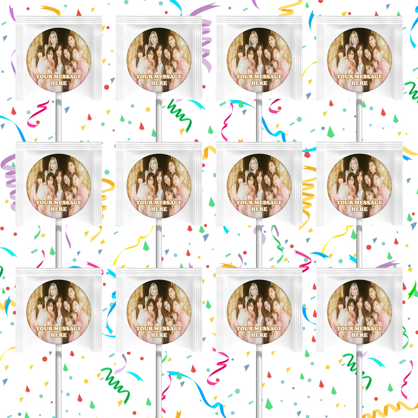 TWICE Lollipops Party Favors Personalized Suckers 12 Pcs