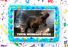 T Rex Dinosaur Edible Image Cake Topper Personalized Birthday Sheet Decoration Custom Party Frosting Transfer Fondant