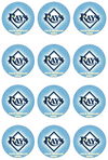 Tampa Bay Rays Edible Cupcake Toppers (12 Images) Cake Image Icing Sugar Sheet Edible Cake Images