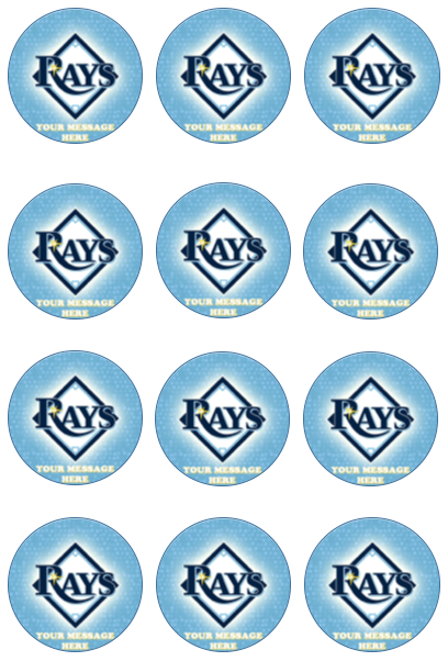 Tampa Bay Rays Edible Cupcake Toppers (12 Images) Cake Image Icing Sugar Sheet Edible Cake Images