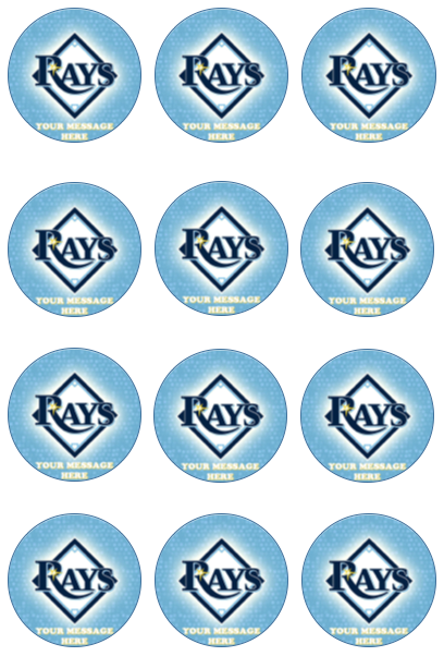 Tampa Bay Rays Edible Cupcake Toppers (12 Images) Cake Image Icing