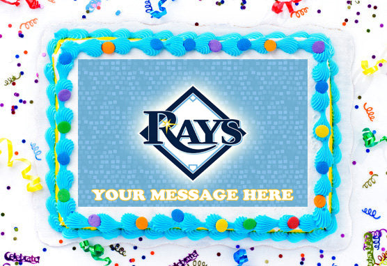 Tampa Bay Rays Edible Image Cake Topper Personalized Birthday Sheet Decoration Custom Party Frosting Transfer Fondant