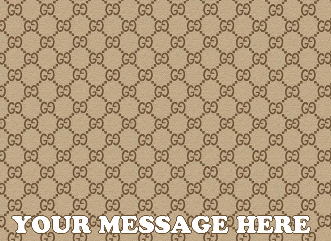 Gucci Edible Image Cake Topper Personalized Birthday Sheet Decoration Custom Party Frosting Transfer Fondant