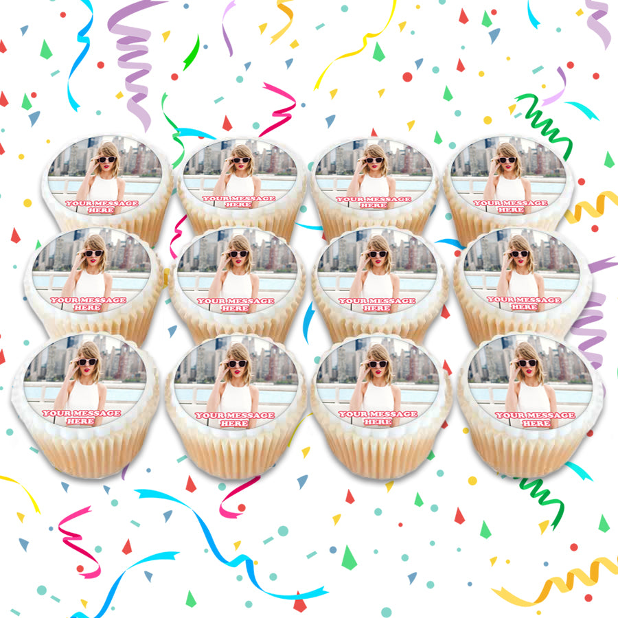 Taylor Swift Edible Cupcake Toppers (12 Images) Cake Image Icing Sugar Sheet Edible Cake Images