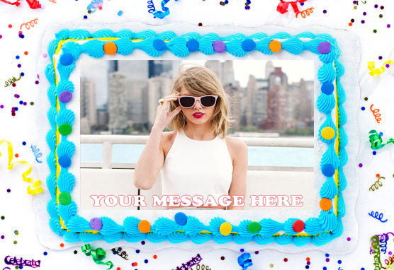 Taylor Swift Edible Image Cake Topper Personalized Birthday Sheet Decoration Custom Party Frosting Transfer Fondant