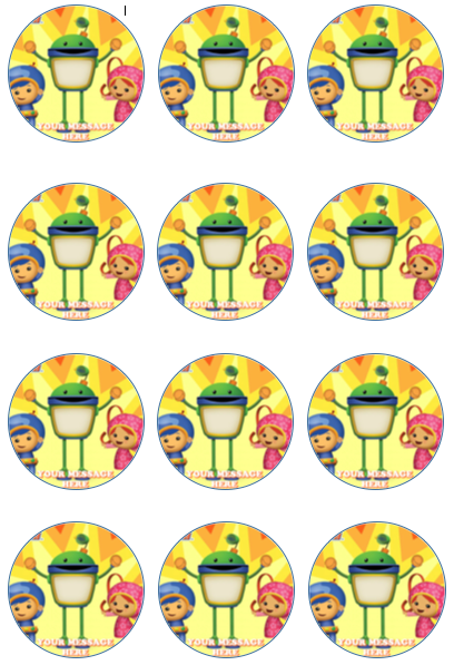 Team Umizoomi Edible Cupcake Toppers (12 Images) Cake Image Icing Sugar Sheet Edible Cake Images