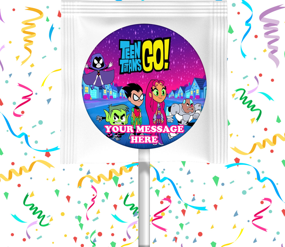 Teen Titans Go Lollipops Party Favors Personalized Suckers 12 Pcs