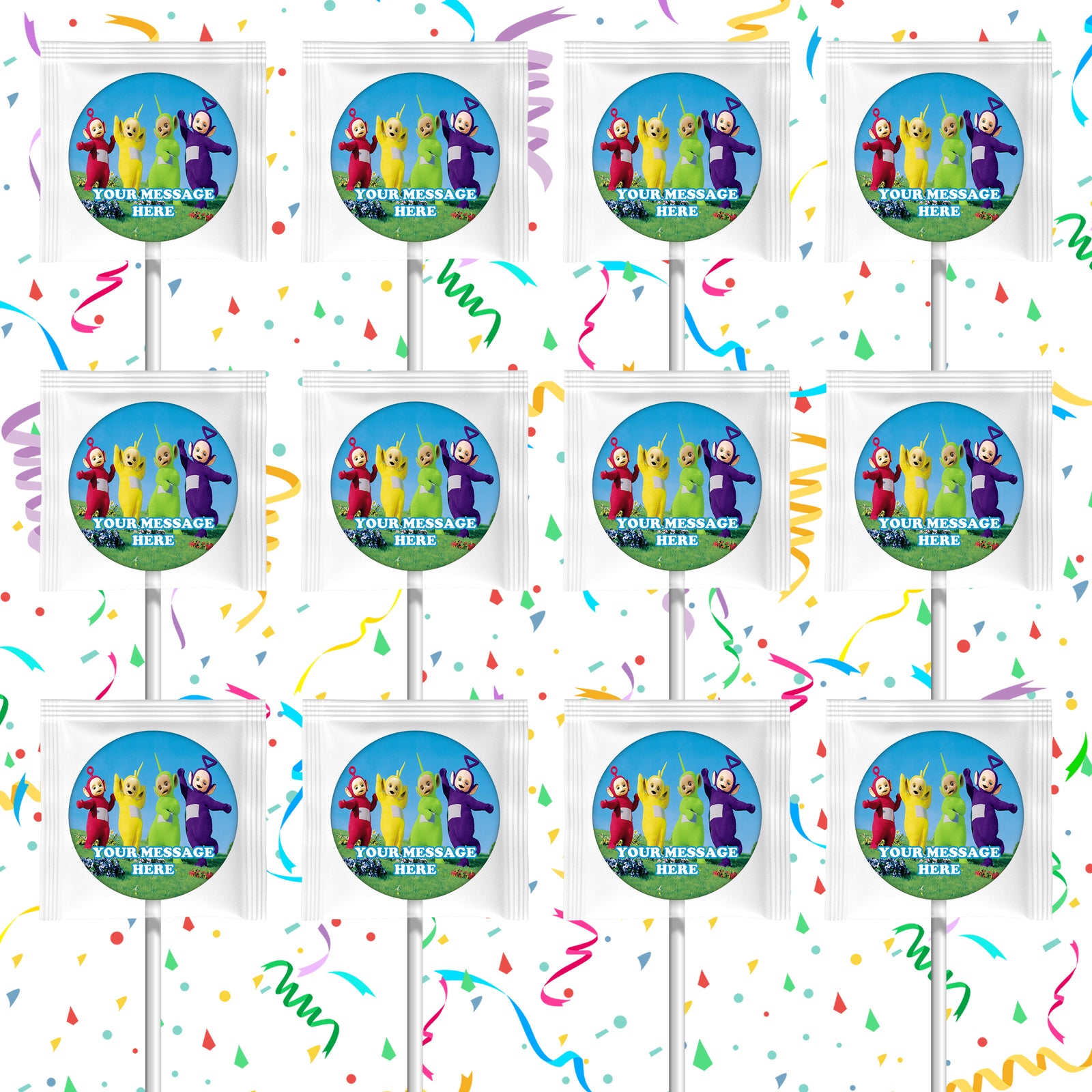 Teletubbies Lollipops Party Favors Personalized Suckers 12 Pcs