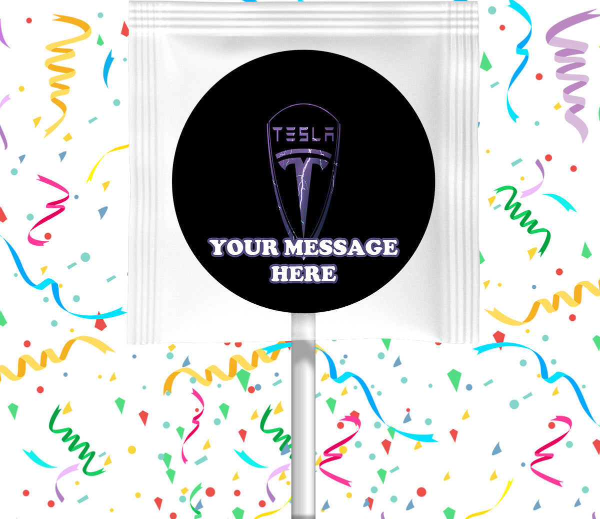 Tesla Lollipops Party Favors Personalized Suckers 12 Pcs