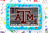 Texas A&M University Edible Image Cake Topper Personalized Birthday Sheet Decoration Custom Party Frosting Transfer Fondant