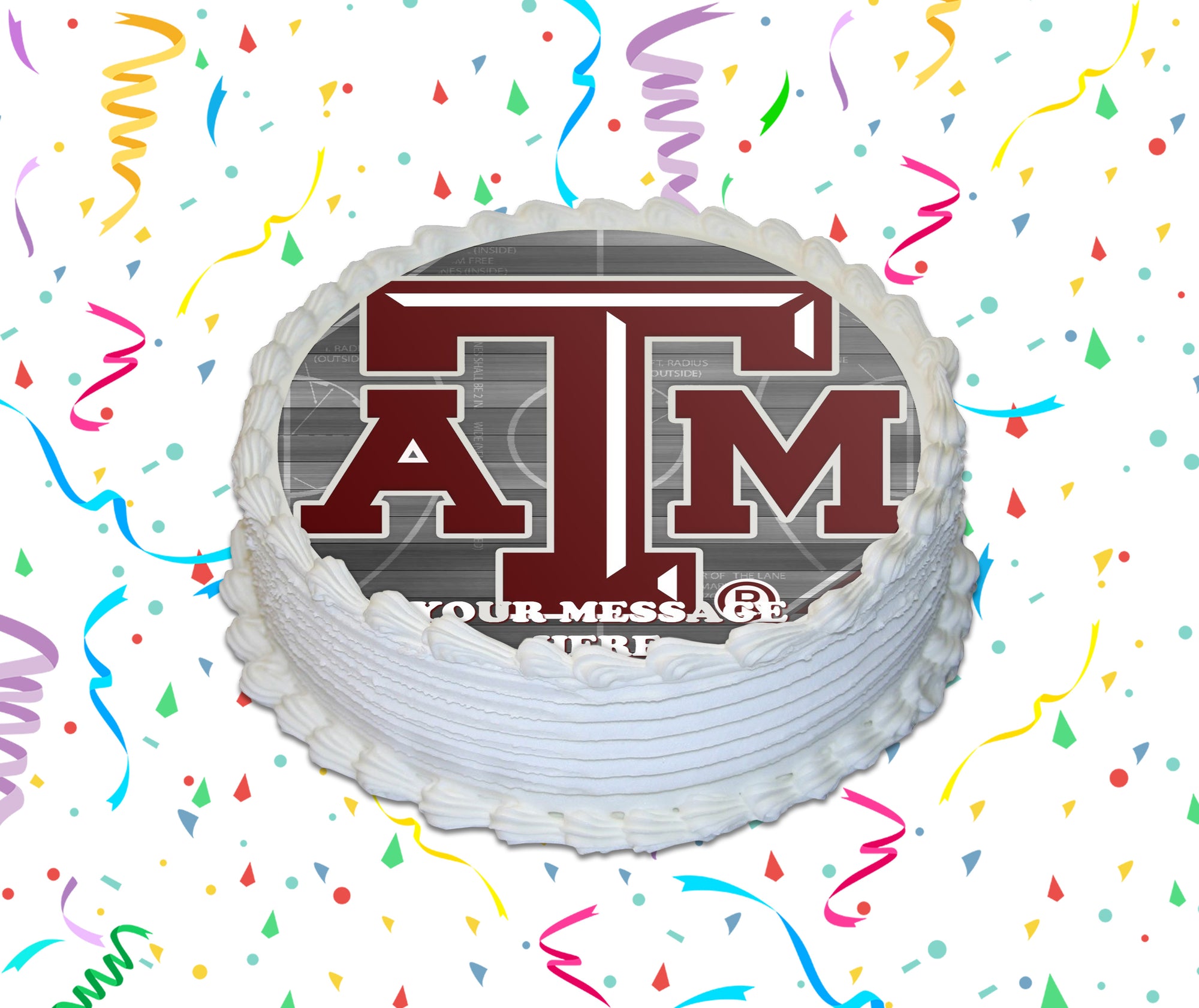 Texas A&M University Edible Image Cake Topper Personalized Birthday Sheet Custom Frosting Round Circle