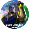 Thanos Edible Image Cake Topper Personalized Birthday Sheet Custom Frosting Round Circle