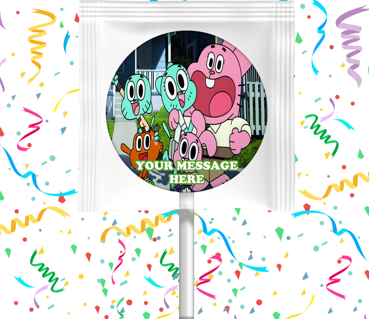 The Amazing World Of Gumball Lollipops Party Favors Personalized Suckers 12 Pcs