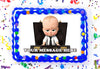 Boss Baby Edible Image Cake Topper Personalized Birthday Sheet Decoration Custom Party Frosting Transfer Fondant
