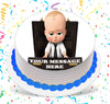 Boss Baby Edible Image Cake Topper Personalized Birthday Sheet Custom Frosting Round Circle