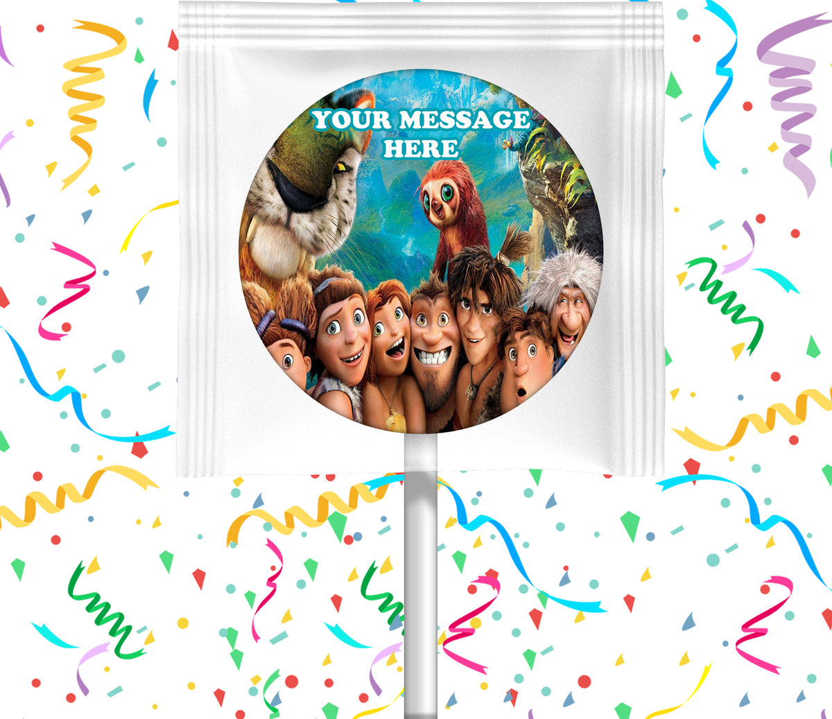 The Croods Lollipops Party Favors Personalized Suckers 12 Pcs