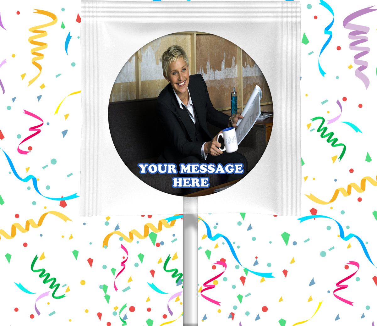 The Ellen DeGeneres Show Lollipops Party Favors Personalized Suckers 12 Pcs