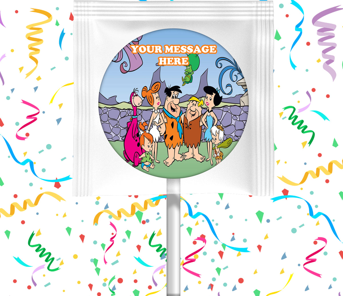 The Flintstones Lollipops Party Favors Personalized Suckers 12 Pcs