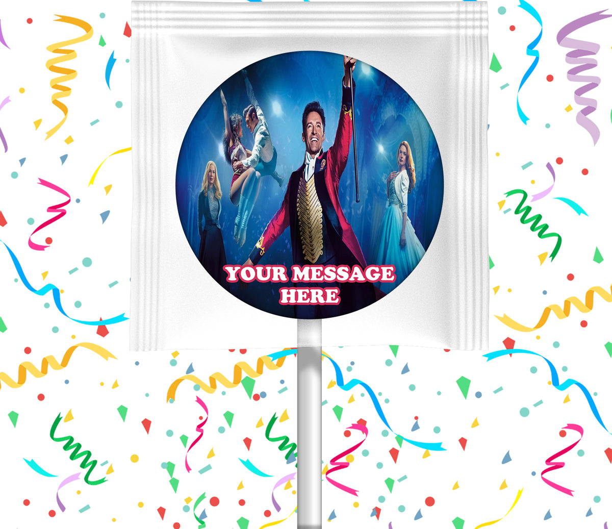The Greatest Showman Lollipops Party Favors Personalized Suckers 12 Pcs